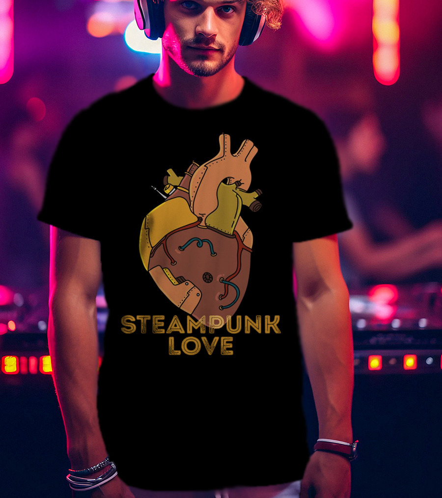 STEAMPUNK LOVE Mechanical Heart T-Shirt