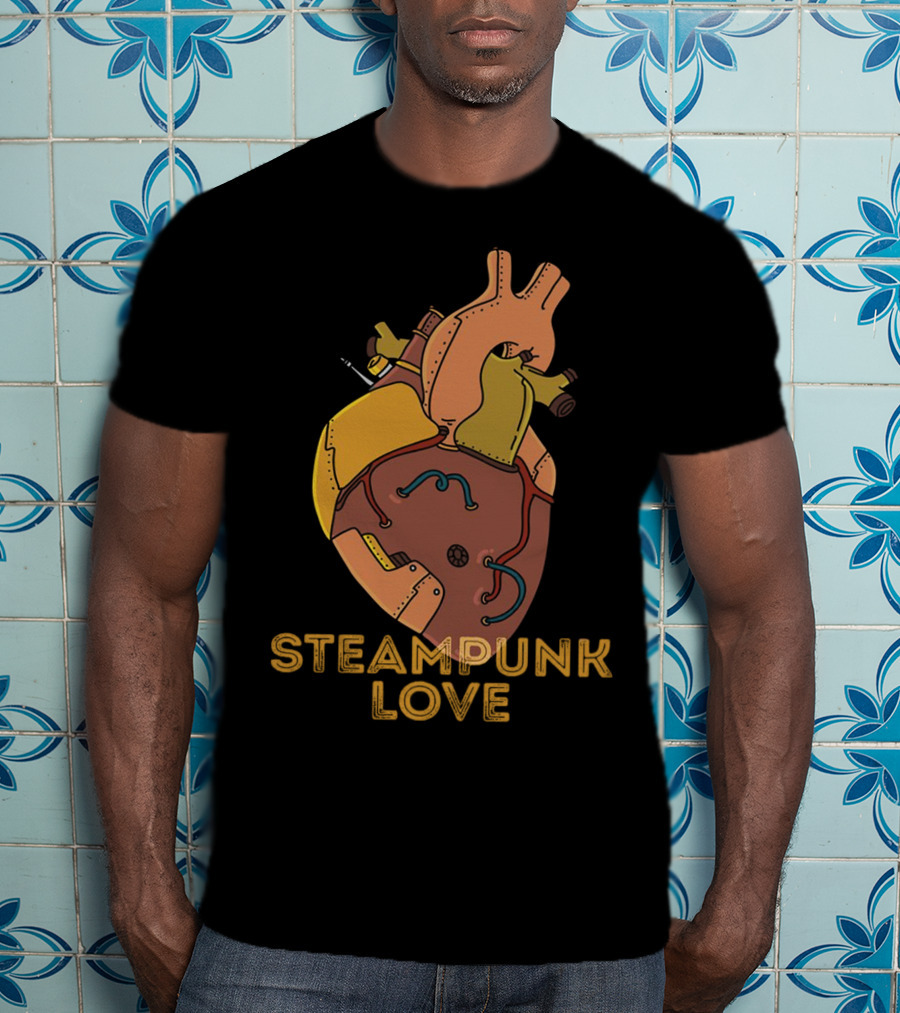 STEAMPUNK LOVE Mechanical Heart T-Shirt