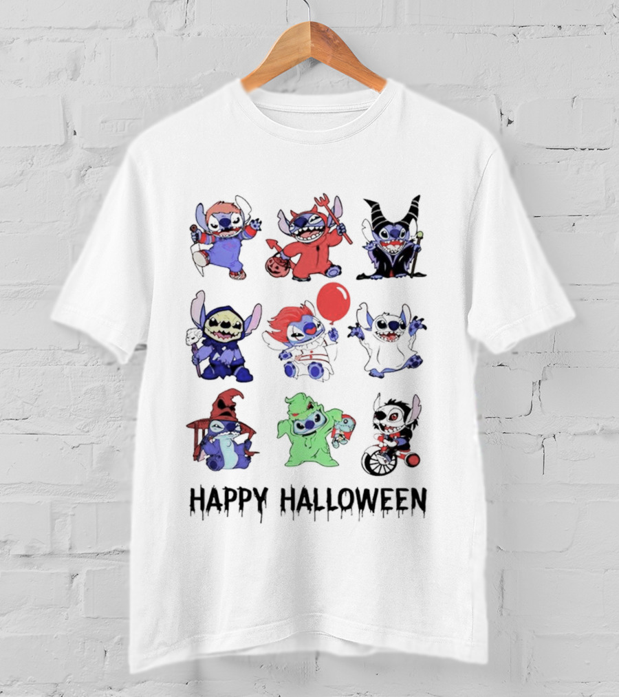Stitch Happy Halloween Horror Costumes Collection T-Shirt