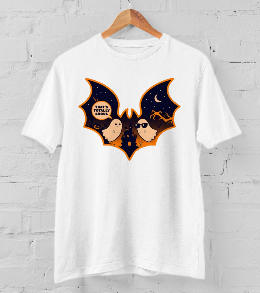 That's Totally Choul Ghosts In Bat Shape With Haunted Castle And Moon T-Shirt