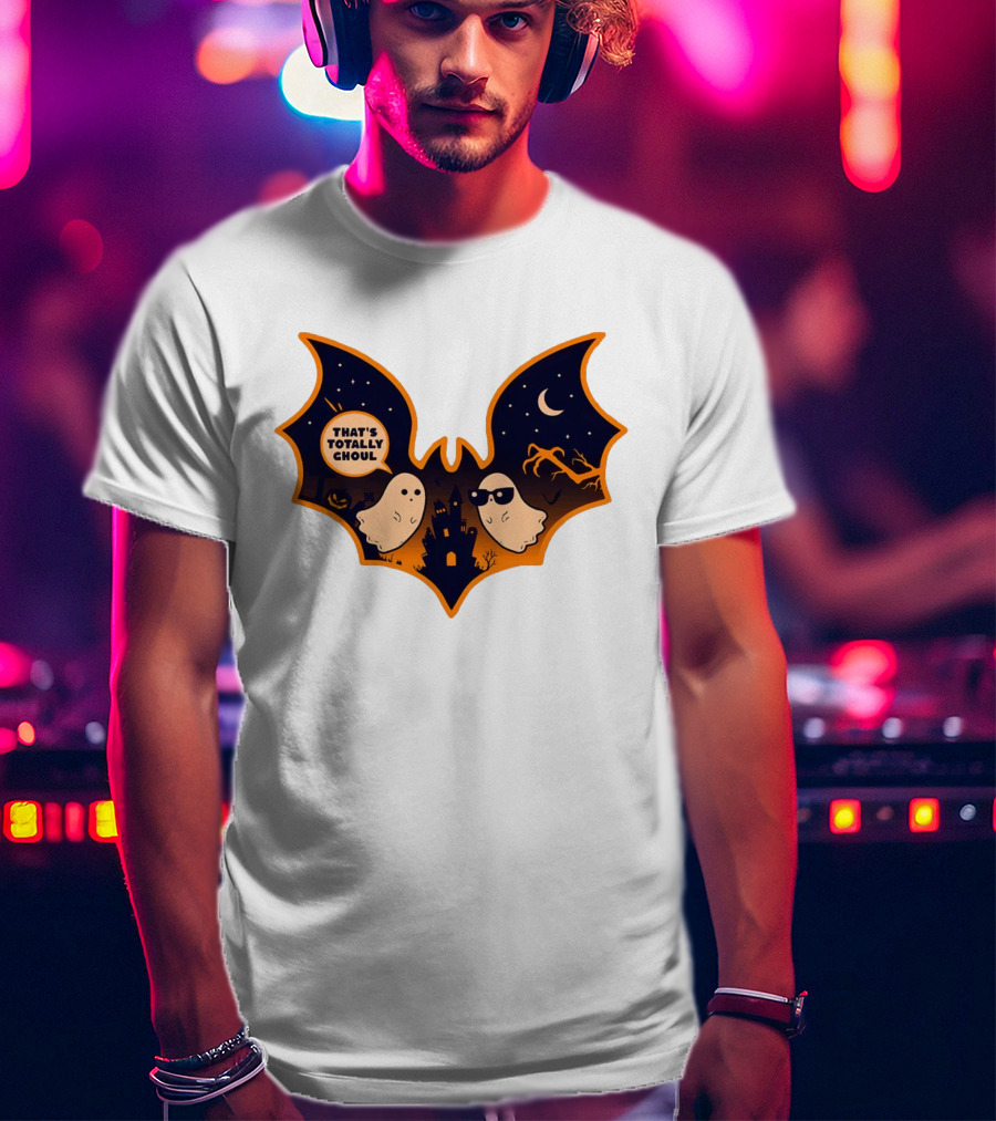 That's Totally Choul Ghosts In Bat Shape With Haunted Castle And Moon T-Shirt