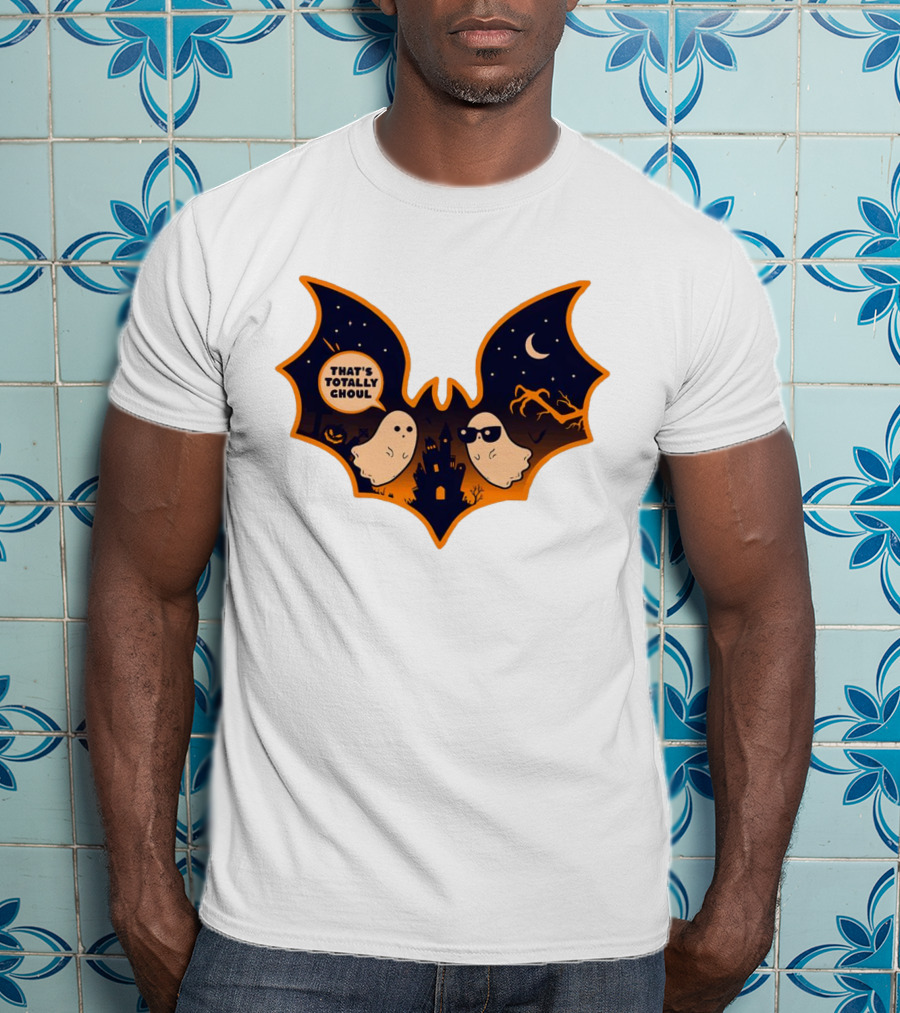 That's Totally Choul Ghosts In Bat Shape With Haunted Castle And Moon T-Shirt