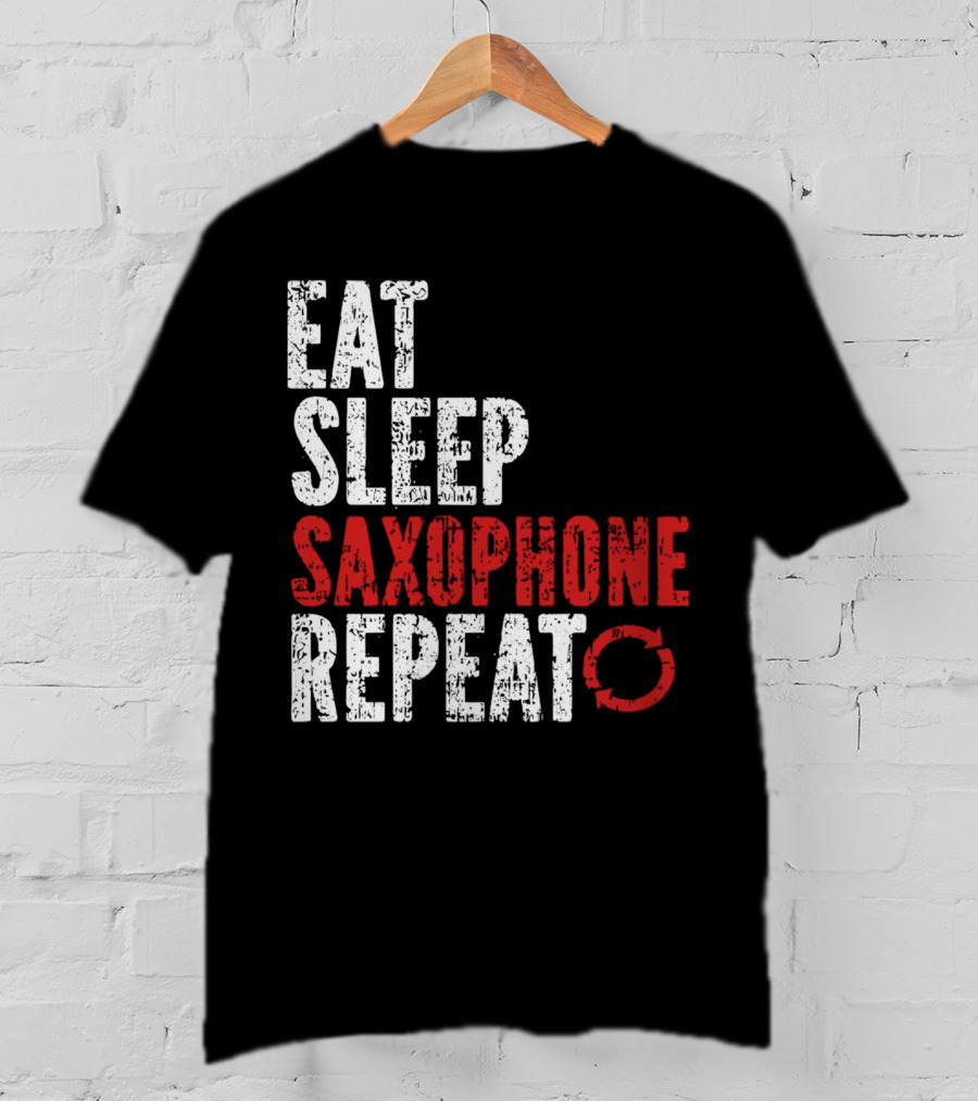 Eat Sleep Saxophone Repeat Halloween T-Shirt