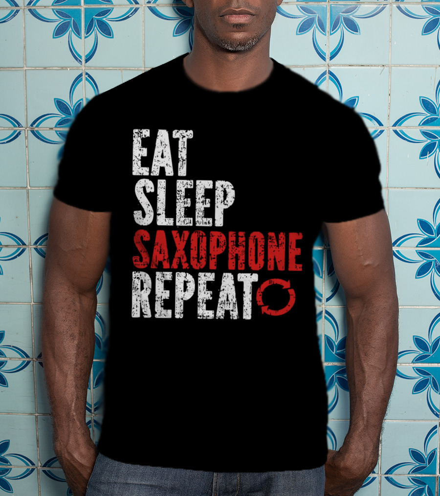 Eat Sleep Saxophone Repeat Halloween T-Shirt