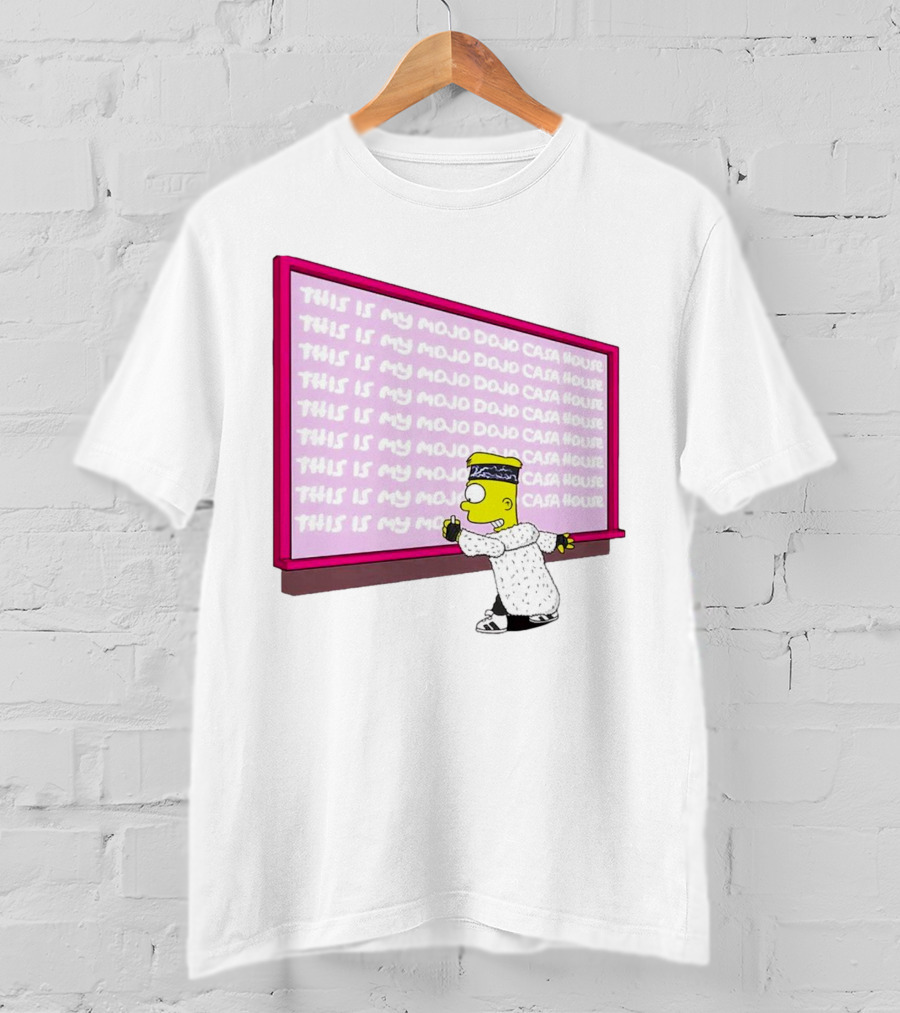 The Simpsons This Is My Mojo Dojo Casa House Bart Simpson Chalkboard Scene T-Shirt