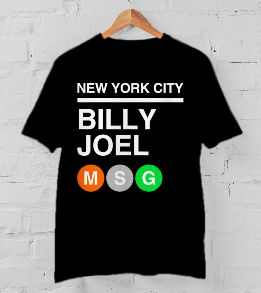 NEW YORK CITY BILLY JOEL MSG Subway T-Shirt