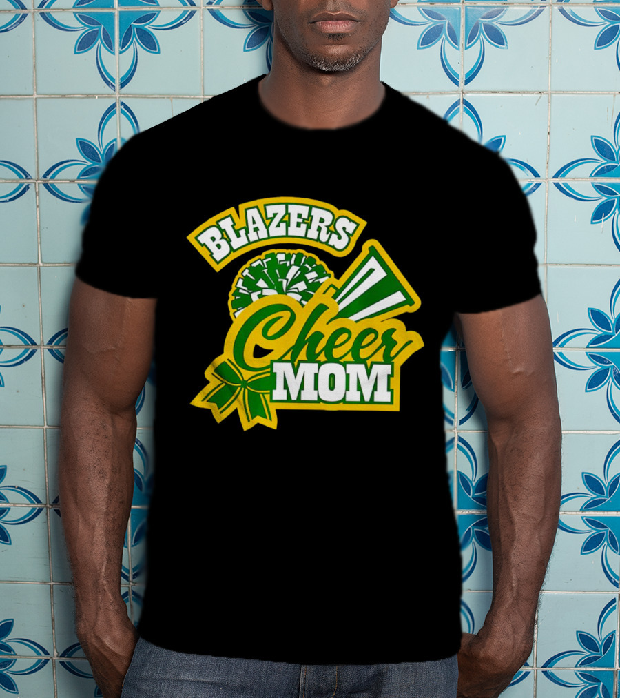 Blazers Cheer Mom Pom Pom And Megaphone Enthusiast T-Shirt
