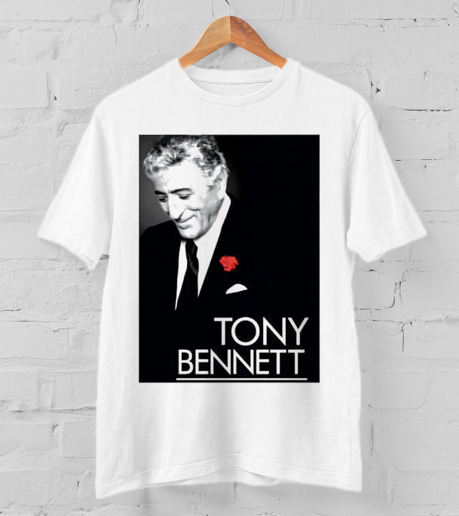 Tony Bennett Thank You For The Memories With Red Rose T-Shirt