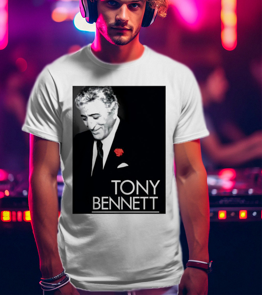 Tony Bennett Thank You For The Memories With Red Rose T-Shirt