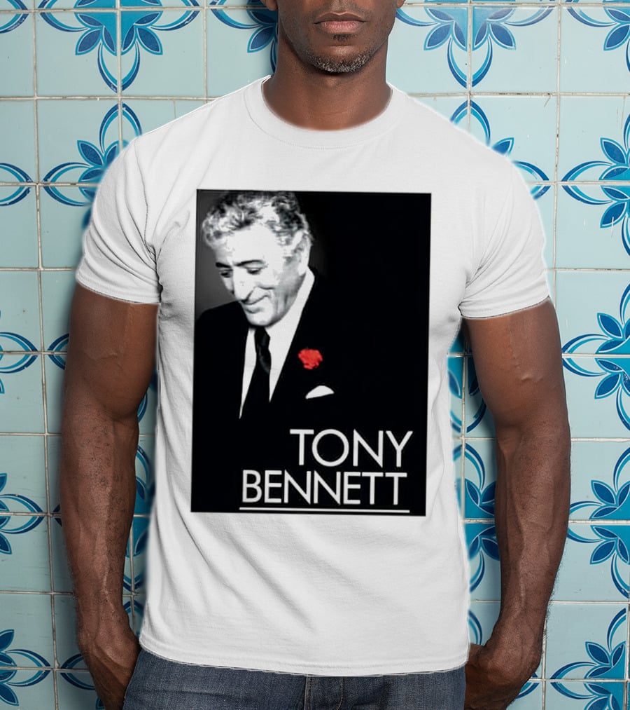 Tony Bennett Thank You For The Memories With Red Rose T-Shirt