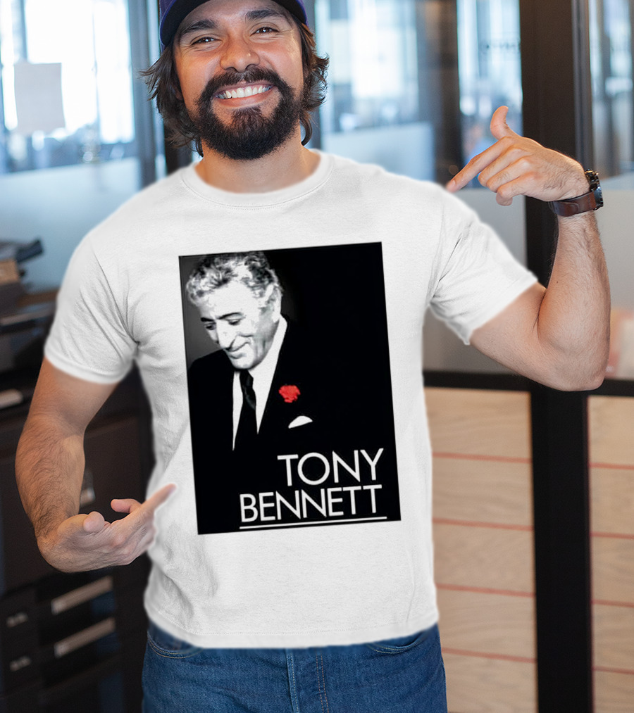 Tony Bennett Thank You For The Memories With Red Rose T-Shirt