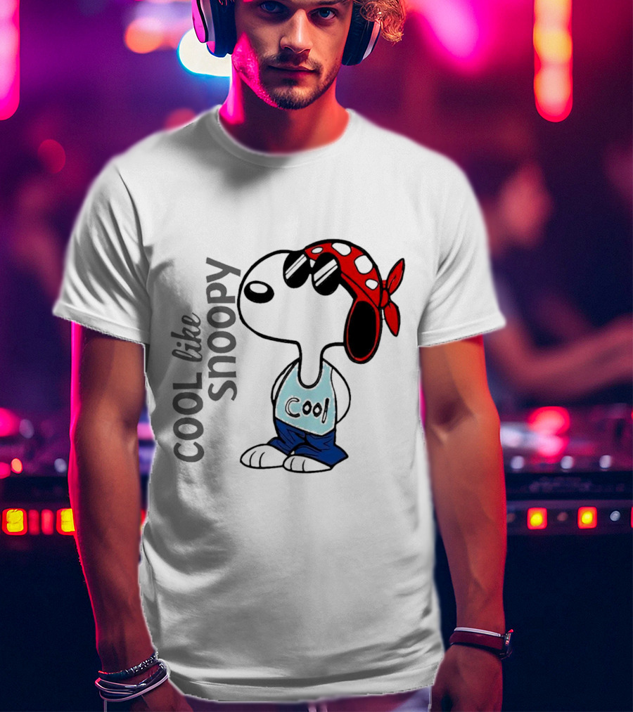 Cool Like Snoopy Sunglasses Bandana Tank Top T-Shirt