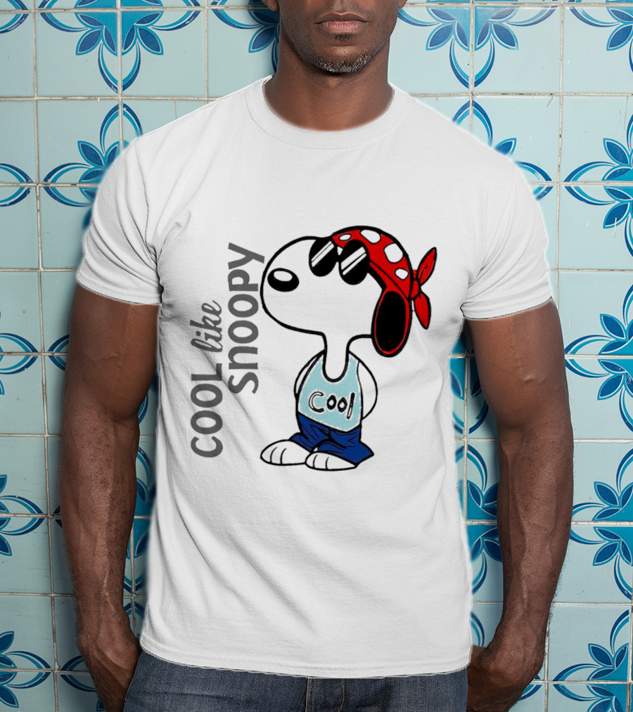 Cool Like Snoopy Sunglasses Bandana Tank Top T-Shirt