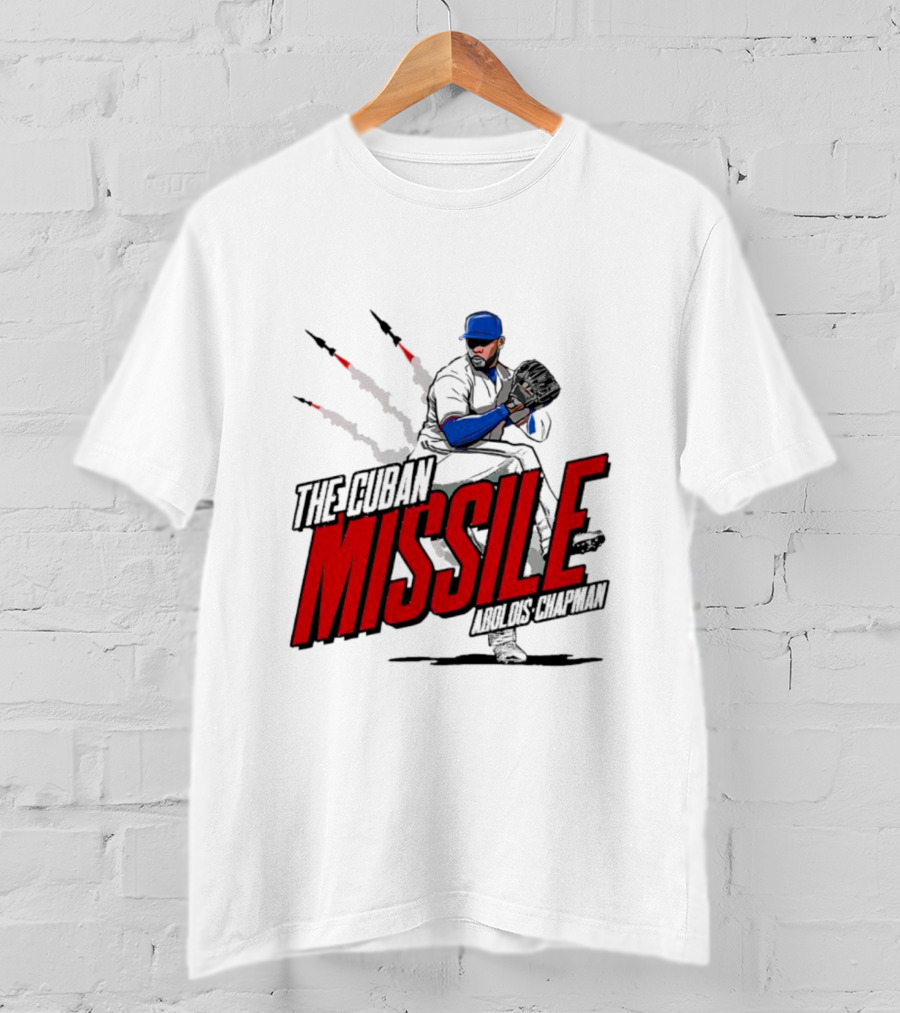 Aroldis Chapman The Cuban Missile Texas MLBPA T-Shirt