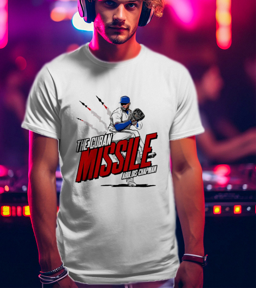 Aroldis Chapman The Cuban Missile Texas MLBPA T-Shirt