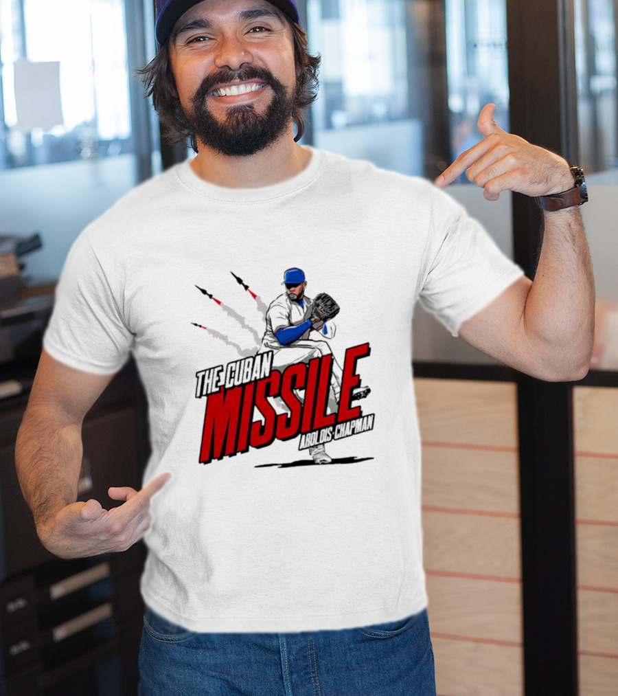 Aroldis Chapman The Cuban Missile Texas MLBPA T-Shirt