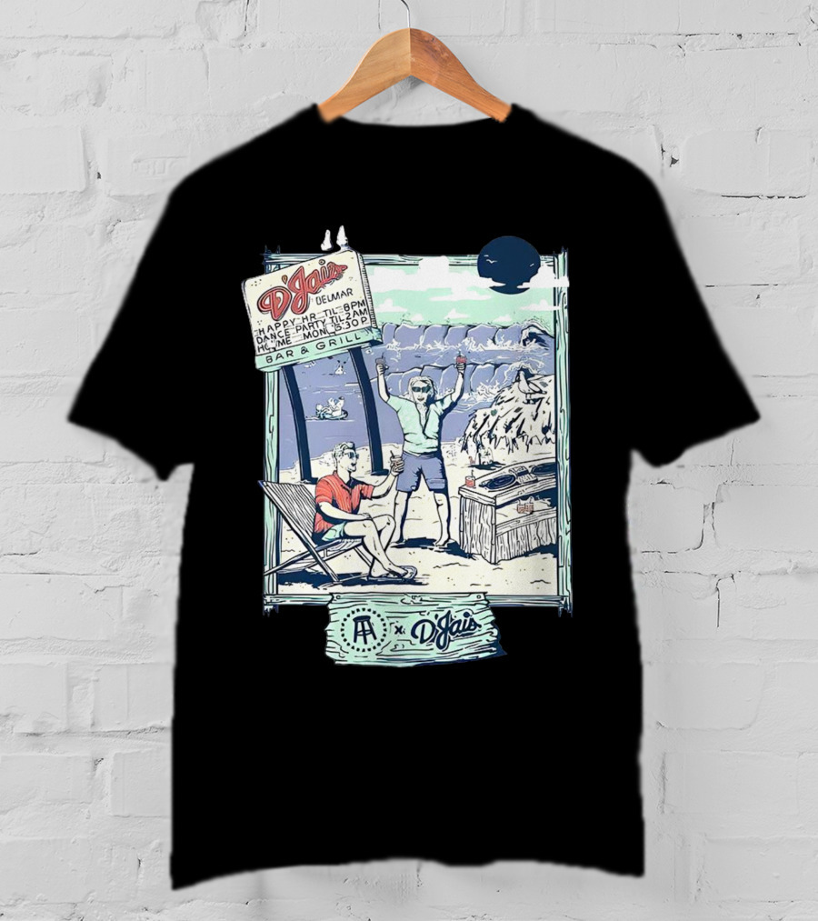 X D'jais Delmar Bar And Grill Happy Hour Beach Party Scene T-Shirt