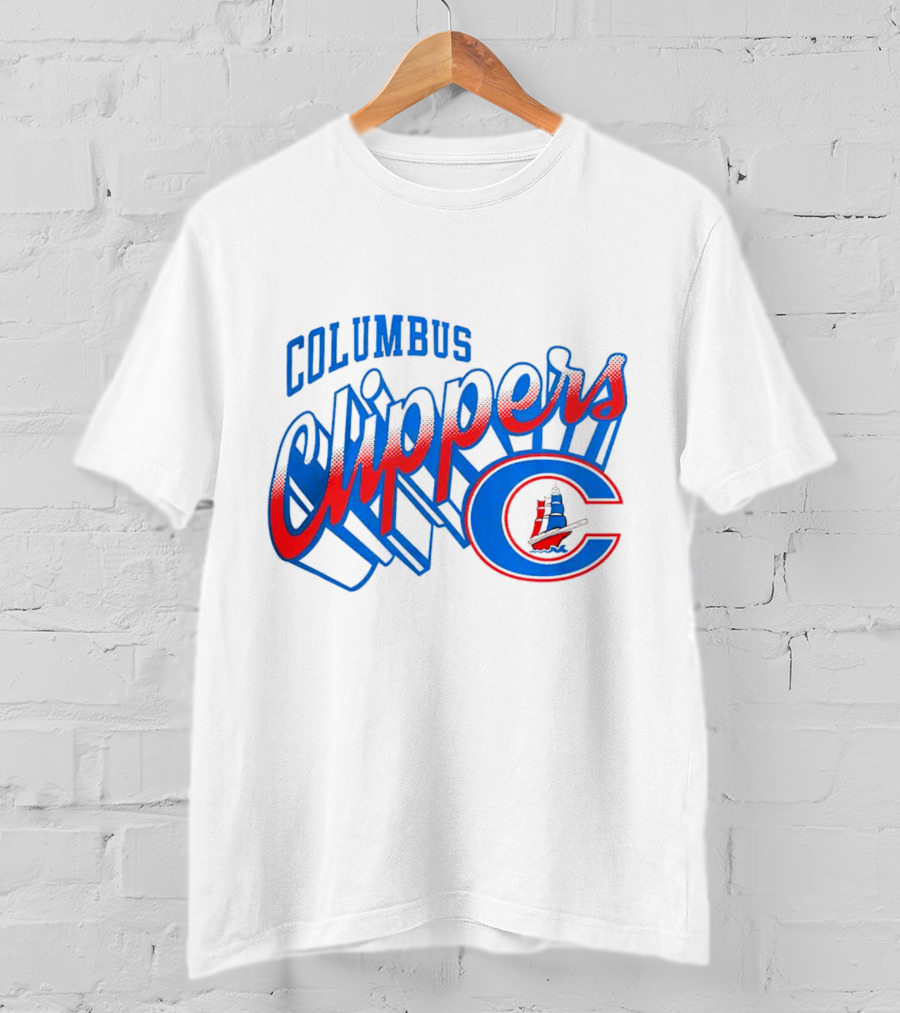 Columbus Clippers 3D Logo Ash Where I’m From T-Shirt