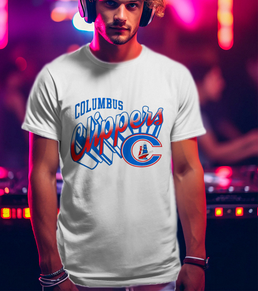 Columbus Clippers 3D Logo Ash Where I’m From T-Shirt