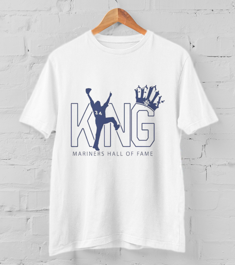 Félix Hernández Mariners Hall Of Fame King 34 T-Shirt