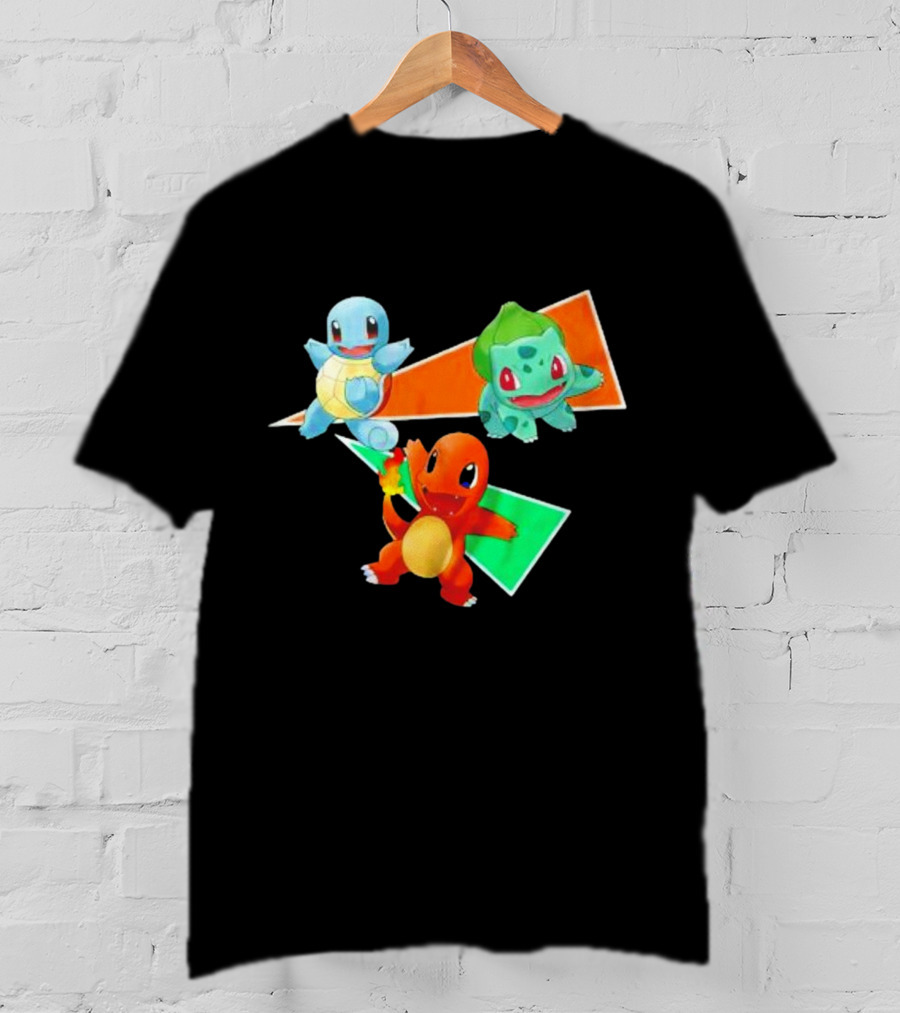 Charmander Bulbasaur Squirtle Pokemon Starter Trio T-Shirt