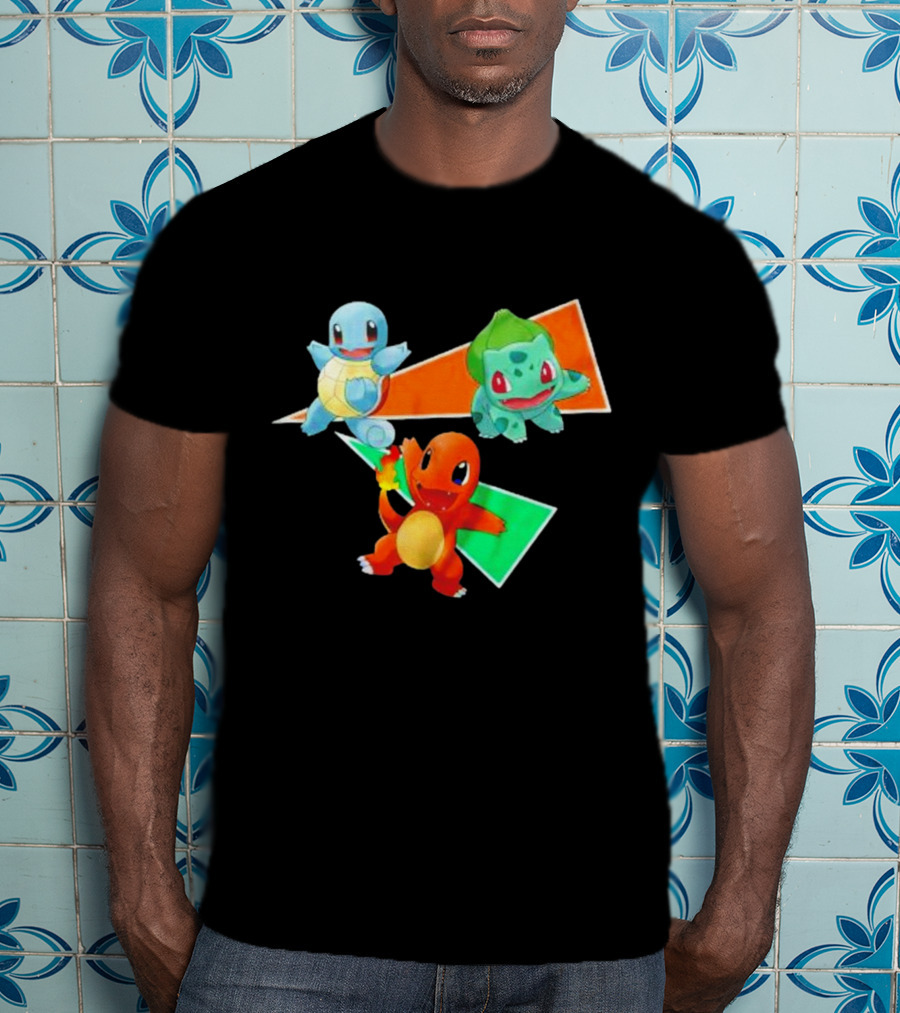 Charmander Bulbasaur Squirtle Pokemon Starter Trio T-Shirt