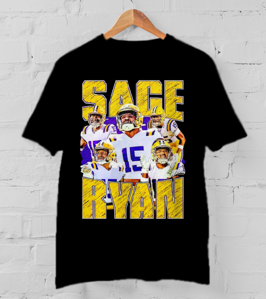 Sage Ryan LSU Tigers Football Vintage 15 T-Shirt