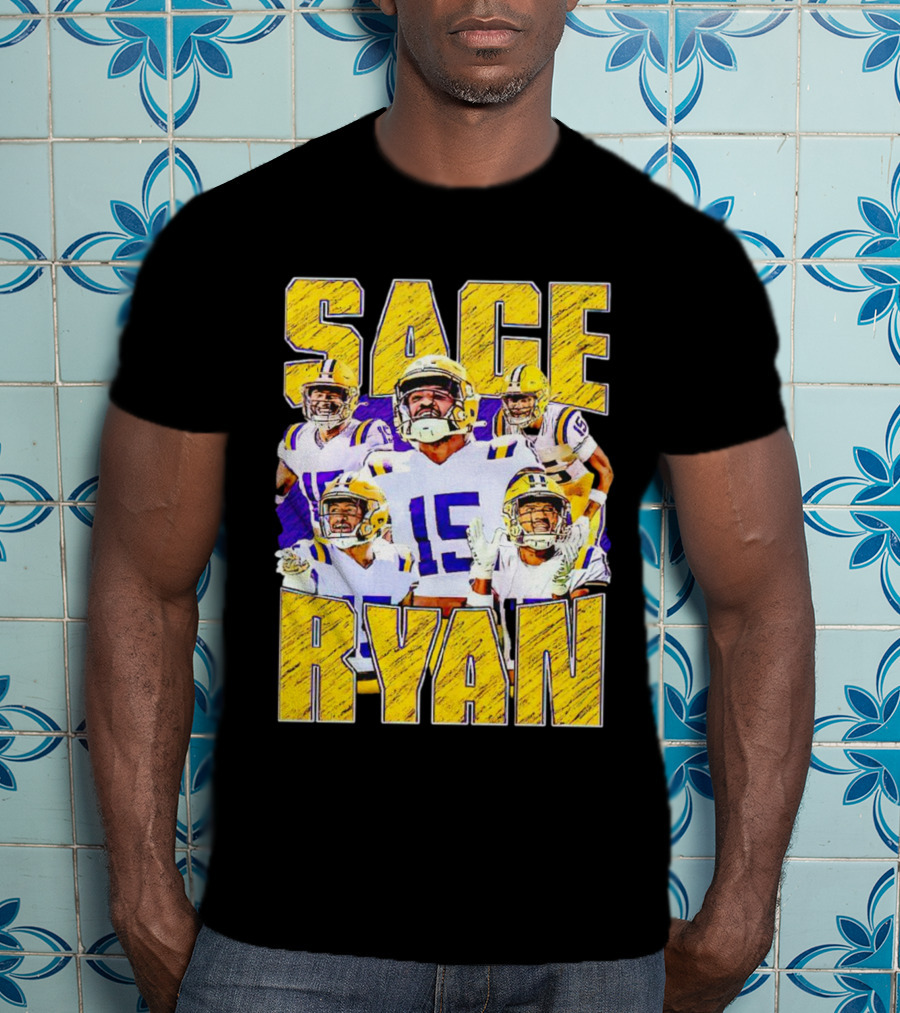 Sage Ryan LSU Tigers Football Vintage 15 T-Shirt