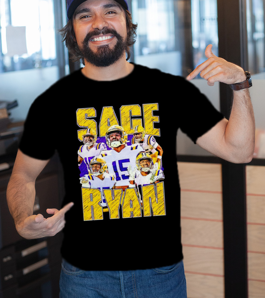 Sage Ryan LSU Tigers Football Vintage 15 T-Shirt
