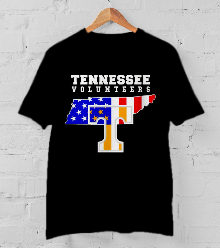 Tennessee Volunteers American Flag Map T T-Shirt