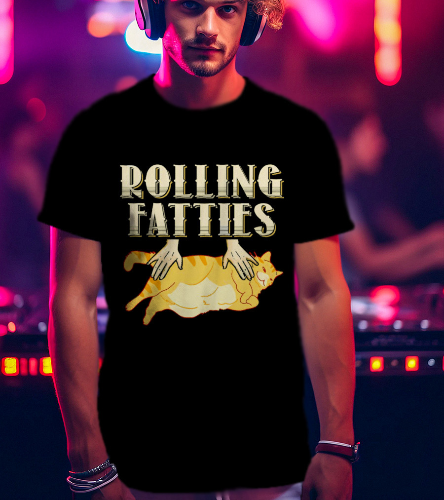 Rolling Fatties Cat With Hands T-Shirt