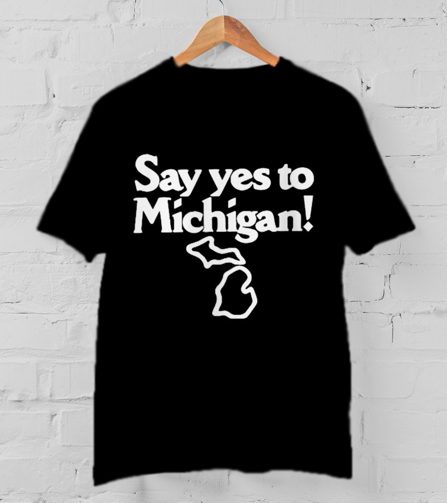 Jack White Say Yes To Michigan Outline T-Shirt