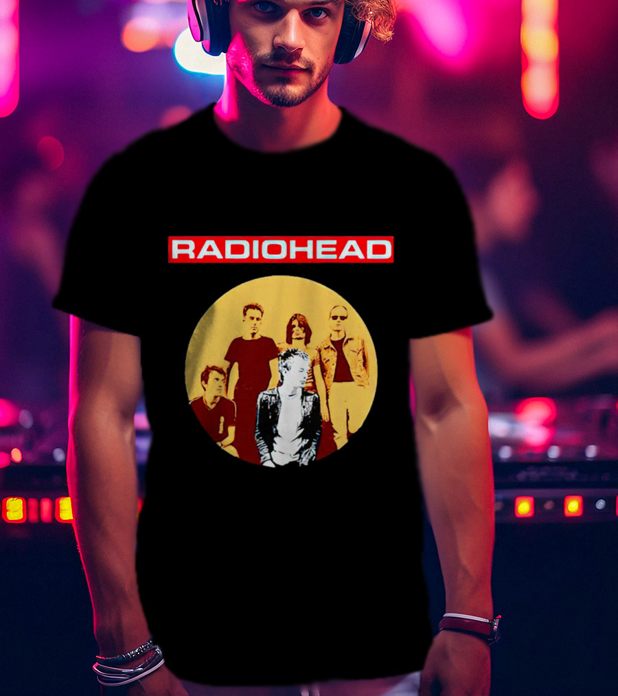 RADIOHEAD Band Members Vintage Circle T-Shirt