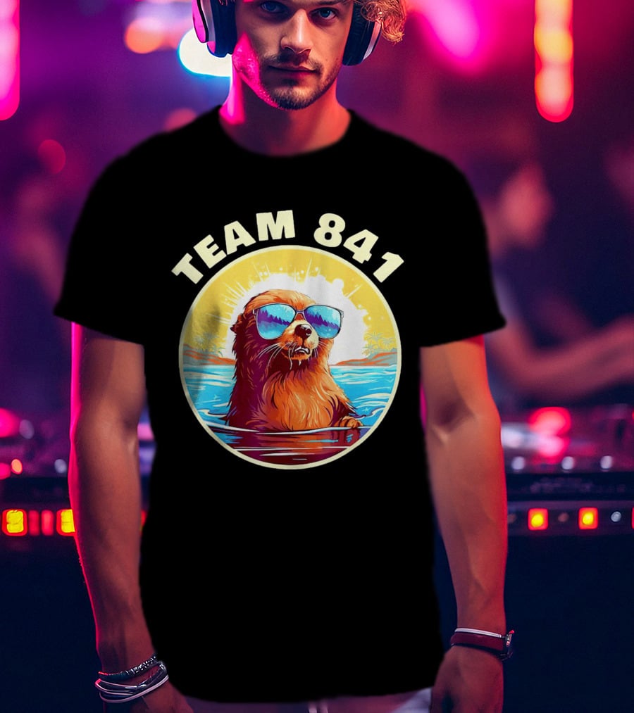 Team 841 Surfing Otter My Way California Sea Otter T-Shirt