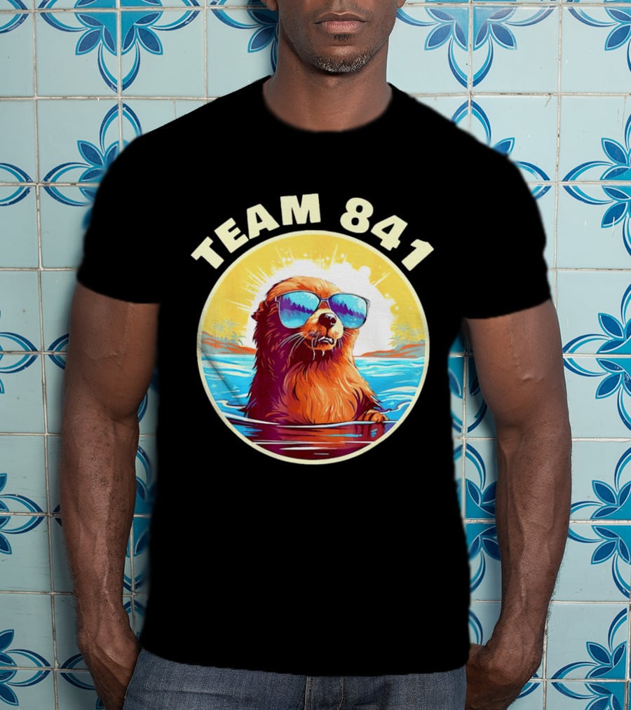 Team 841 Surfing Otter My Way California Sea Otter T-Shirt