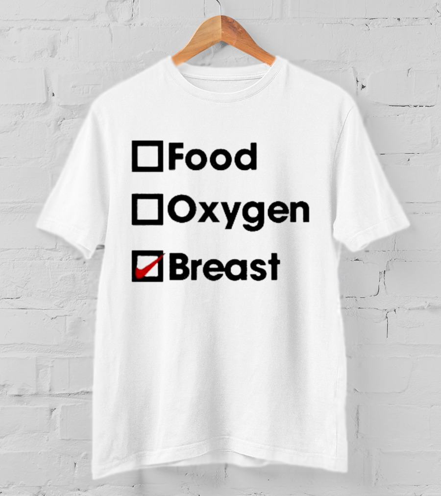 Food Oxygen Breast Checkmark T-Shirt