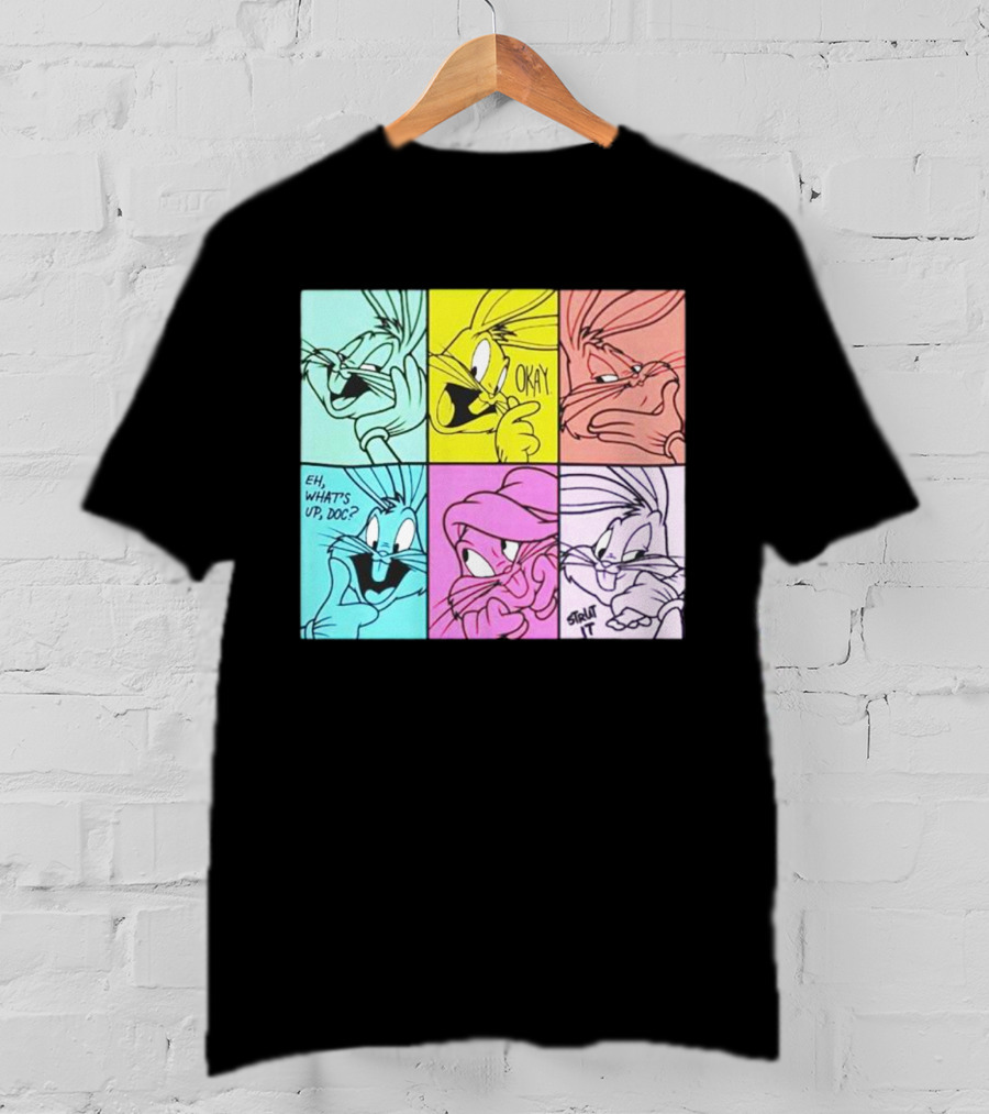Looney Tunes Bugs Bunny Pop Art Color Blocks Eh What's Up Doc Okay Thbt It T-Shirt