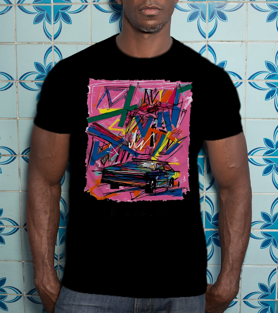 Le Arevey Car Draw Abstract Street T-Shirt