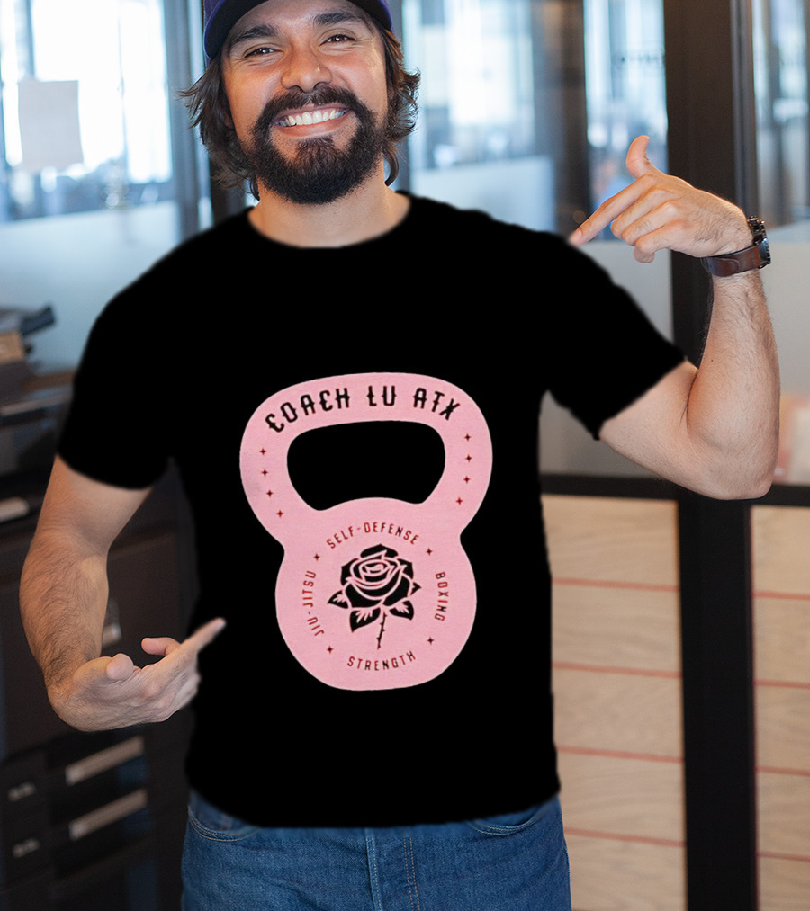 Coach Lu ATX Self-Defense Boxing Jiu-Jitsu Strength Rose T-Shirt