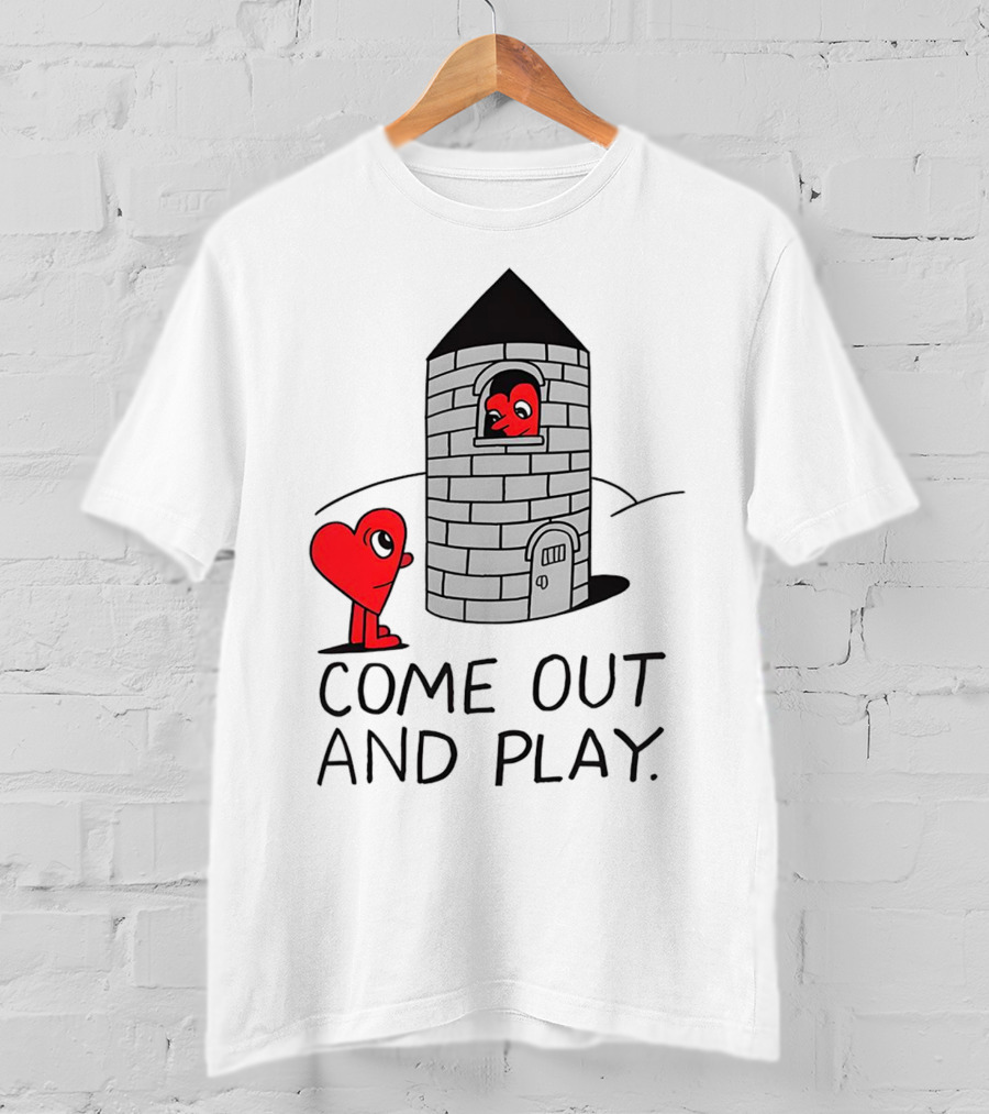 Come Out And Play Heart Characters By Tower T-Shirt