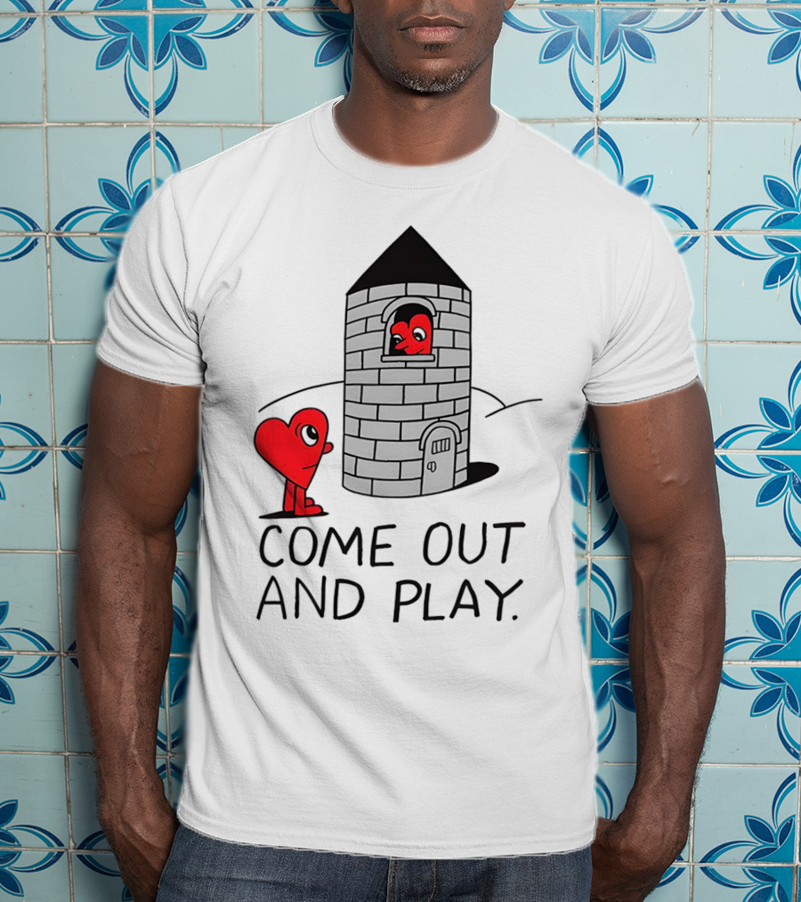 Come Out And Play Heart Characters By Tower T-Shirt