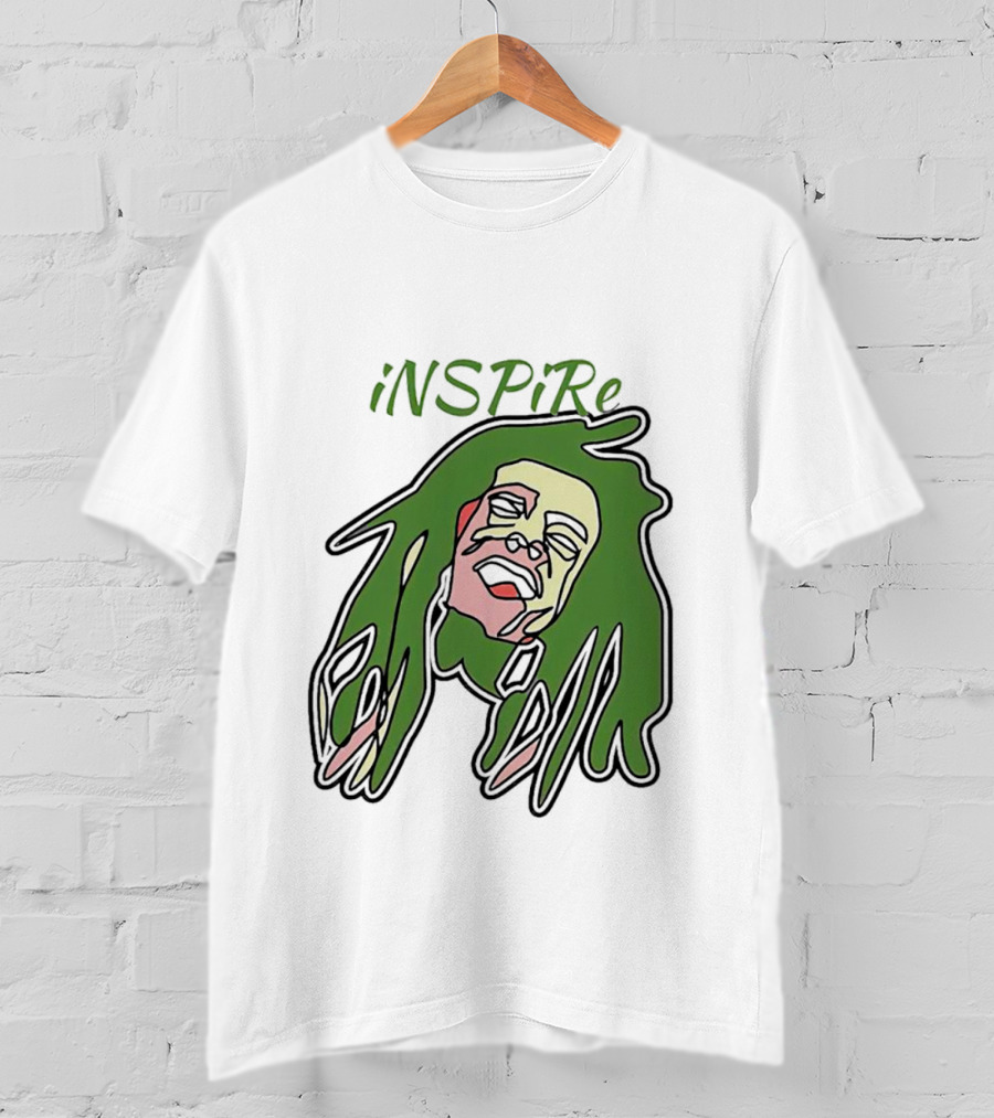 Bob Marley Inspire INSPiRe Green Hair T-Shirt