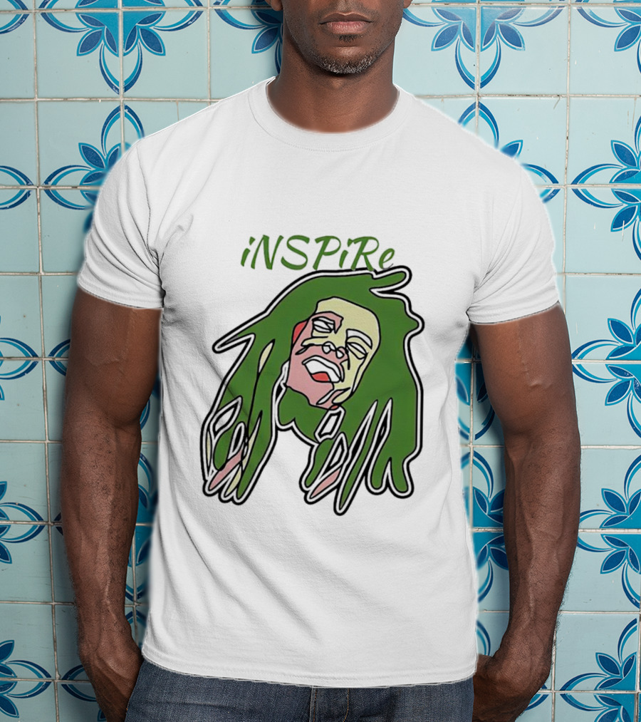 Bob Marley Inspire INSPiRe Green Hair T-Shirt