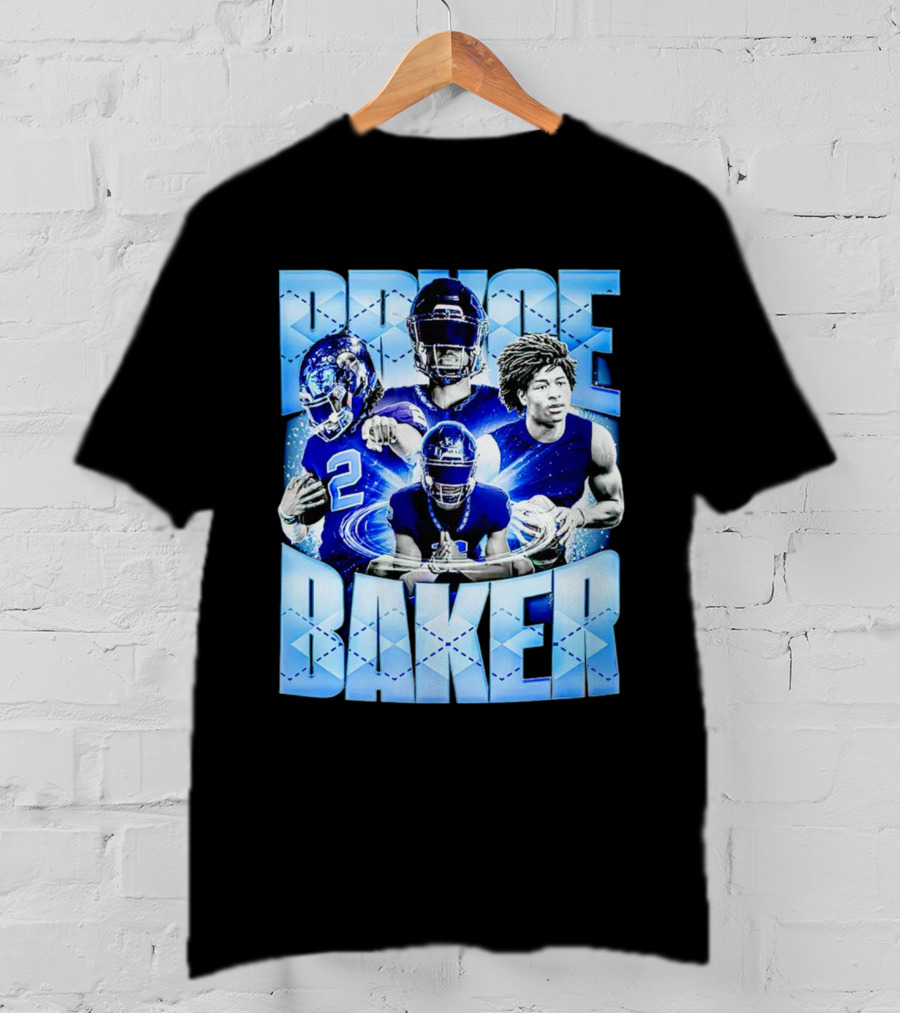 Bryce Baker East Forsyth Football Blue Graphics T-Shirt