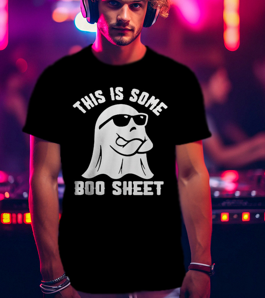 This Is Some Boo Sheet Halloween Ghost Wearing Sunglasses T-Shirt