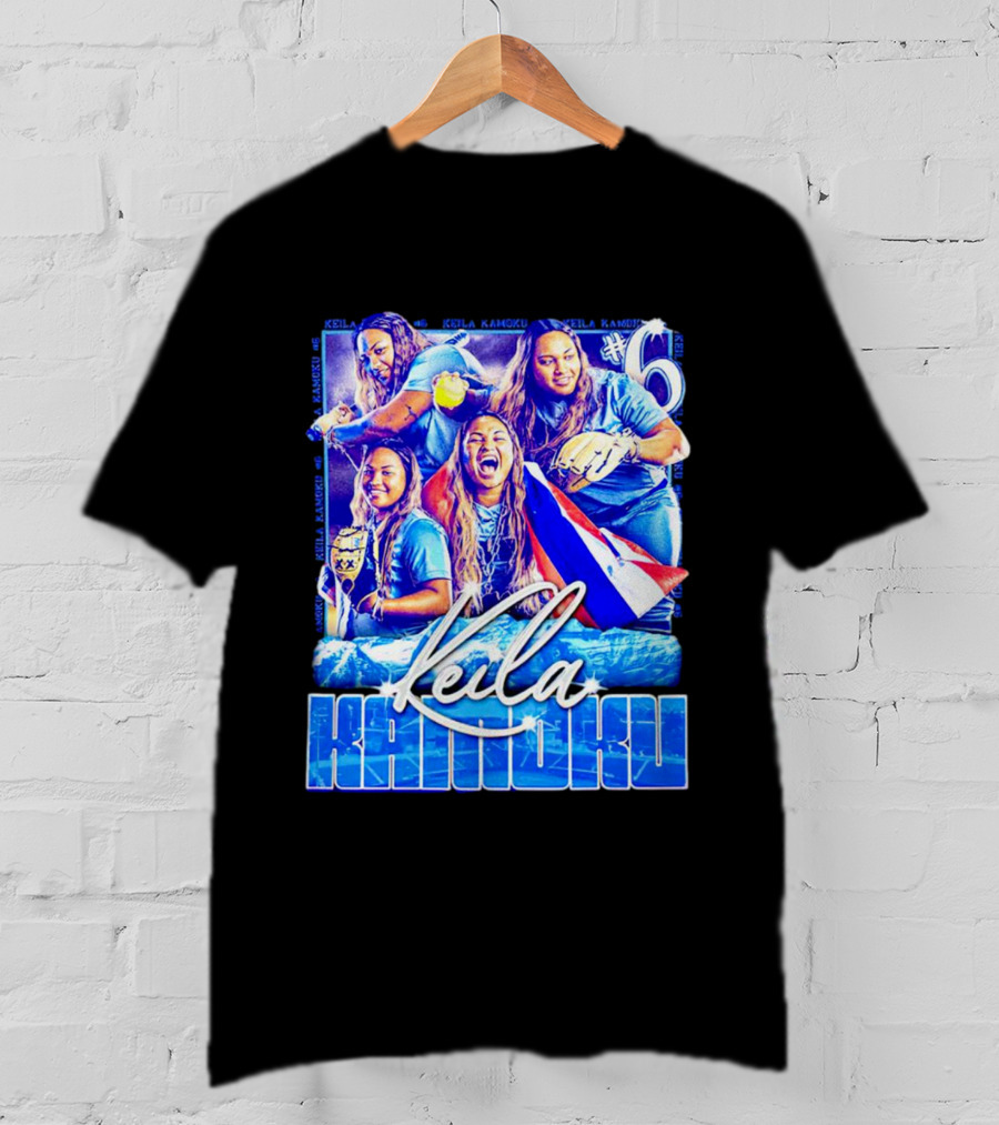 Keila Kamoku #6 Vintage Lightweight Flag And Softball Action T-Shirt