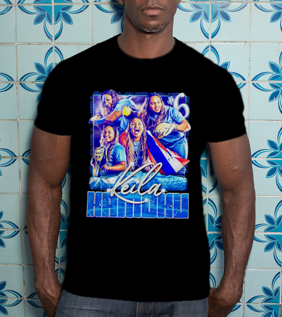 Keila Kamoku #6 Vintage Lightweight Flag And Softball Action T-Shirt