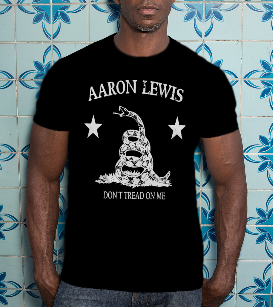AARON LEWIS DON'T TREAD ON ME Snake Stars T-Shirt