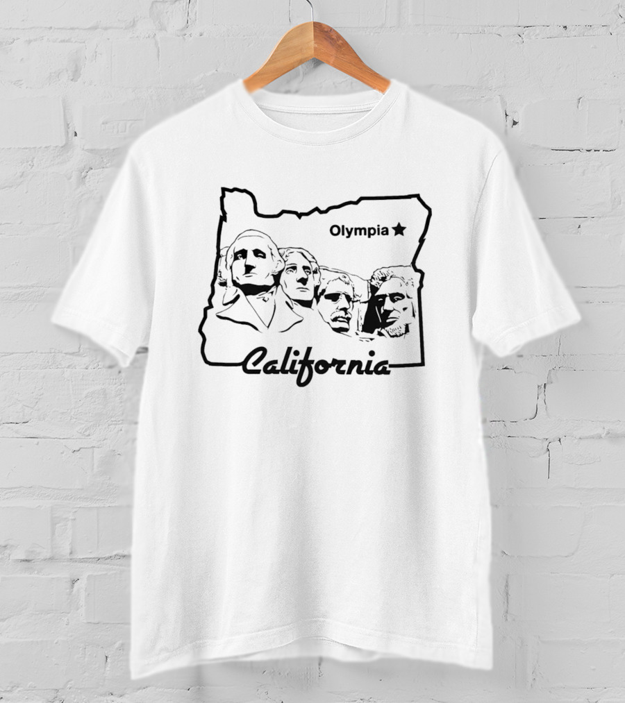 California Olympia Mount Rushmore Map T-Shirt