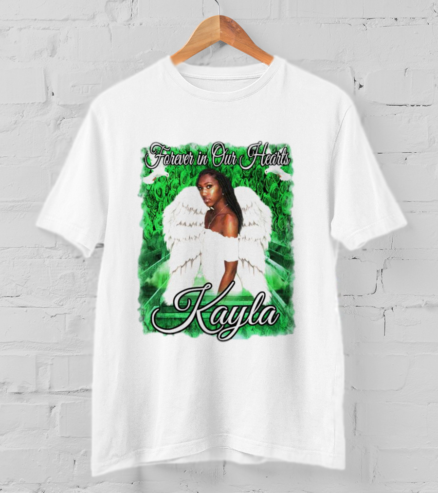 Forever In Our Hearts Kayla Angel Wings And Green T-Shirt